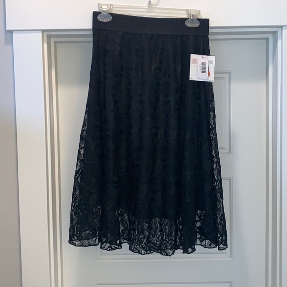 Lularoe black lace Lola skirt